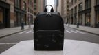 MME Aniline Leather Backpack - Black Monogram