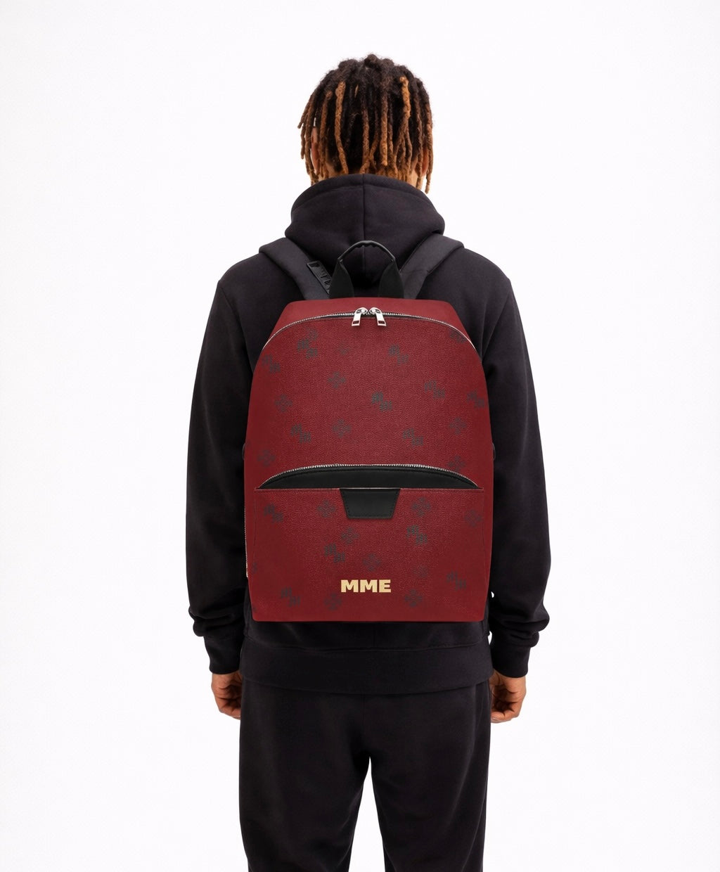 Millionaire Mindset Red Leather Monogram Backpack