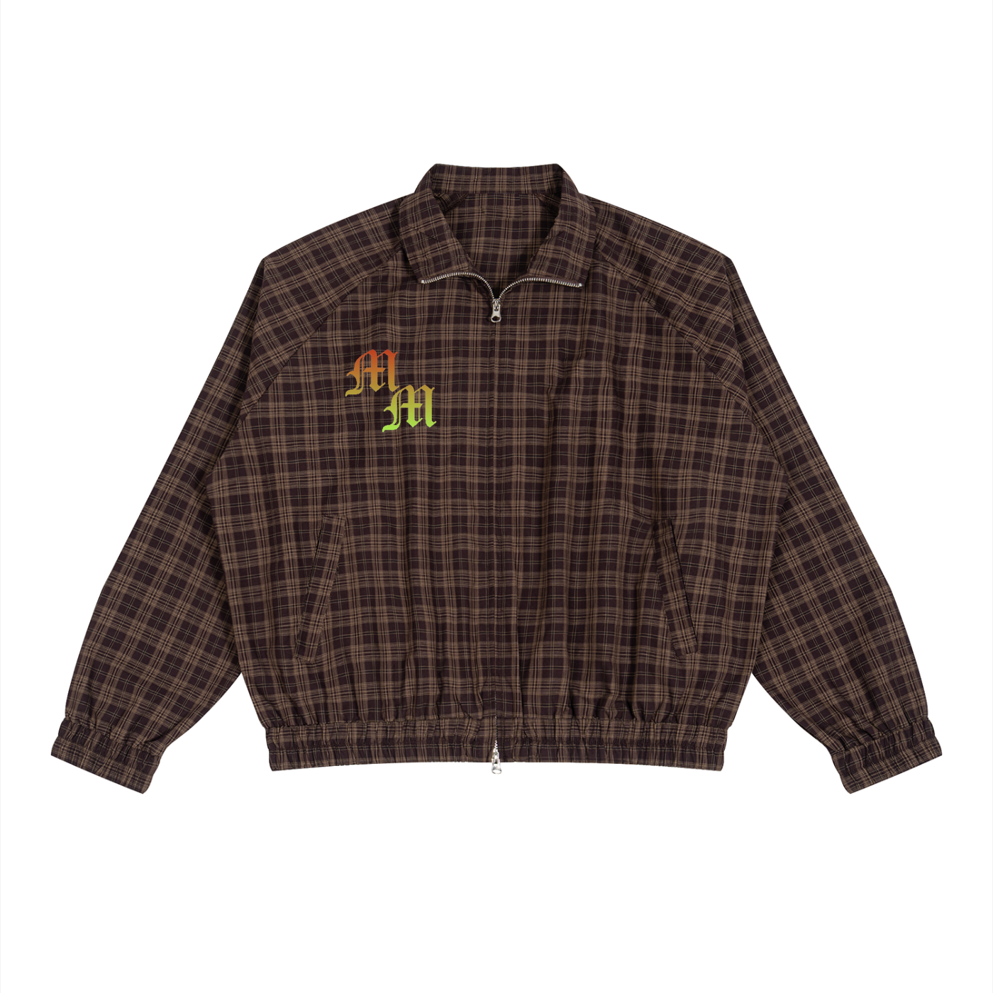 Unisex Plaid Full-Zip Track Jacket