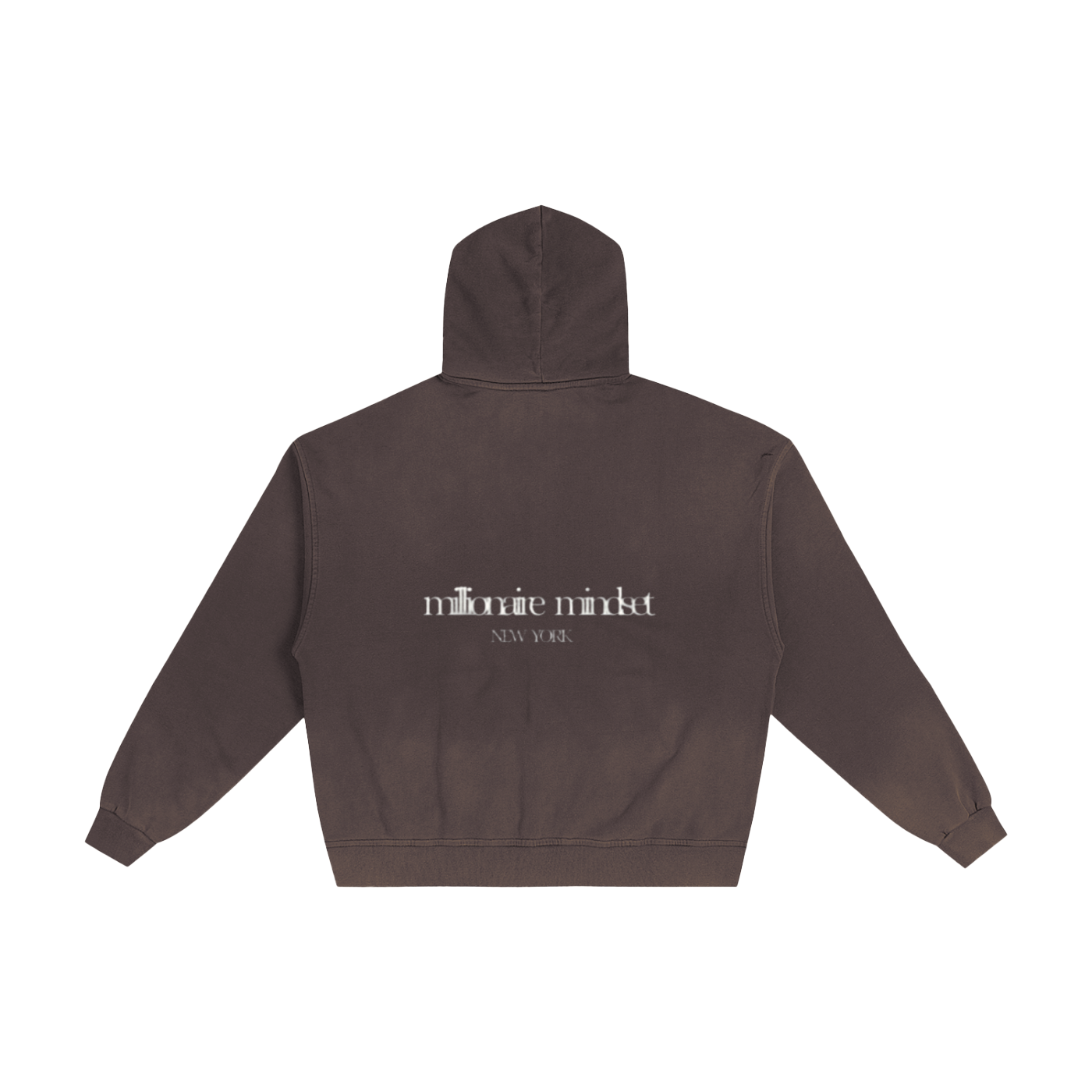 Millionaire Mindset Hand-Frayed Zip Hoodie