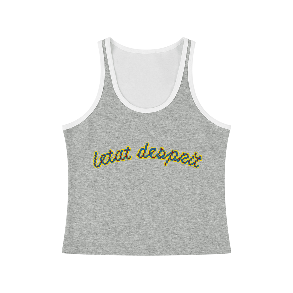 Women's Color Block Cropped Tank Top