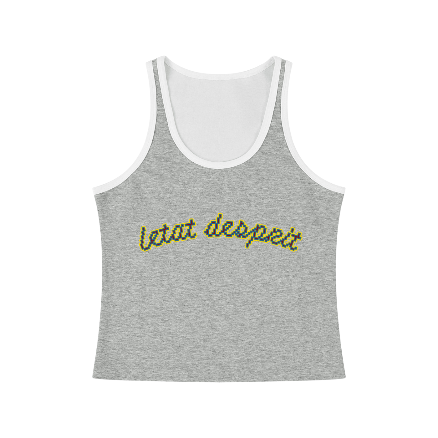 Women's Color Block Cropped Tank Top