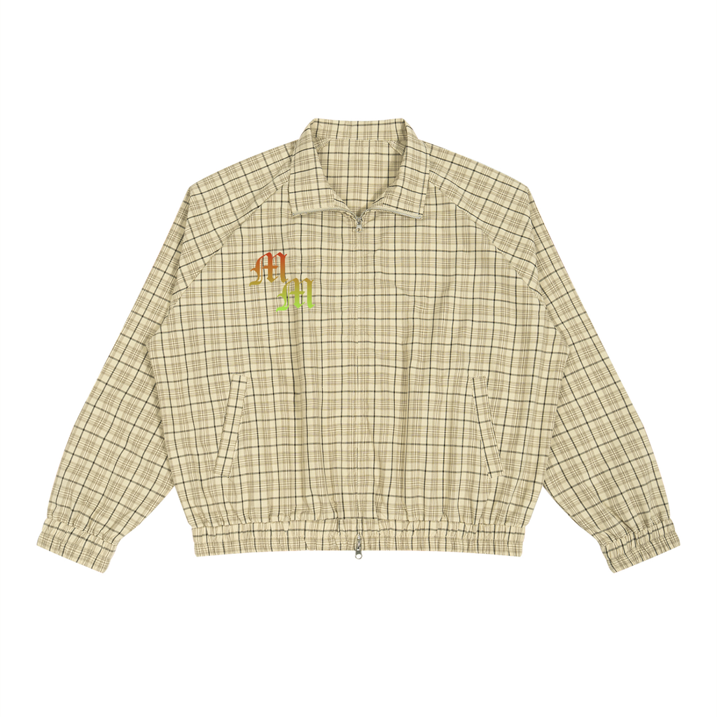 Unisex Plaid Full-Zip Track Jacket