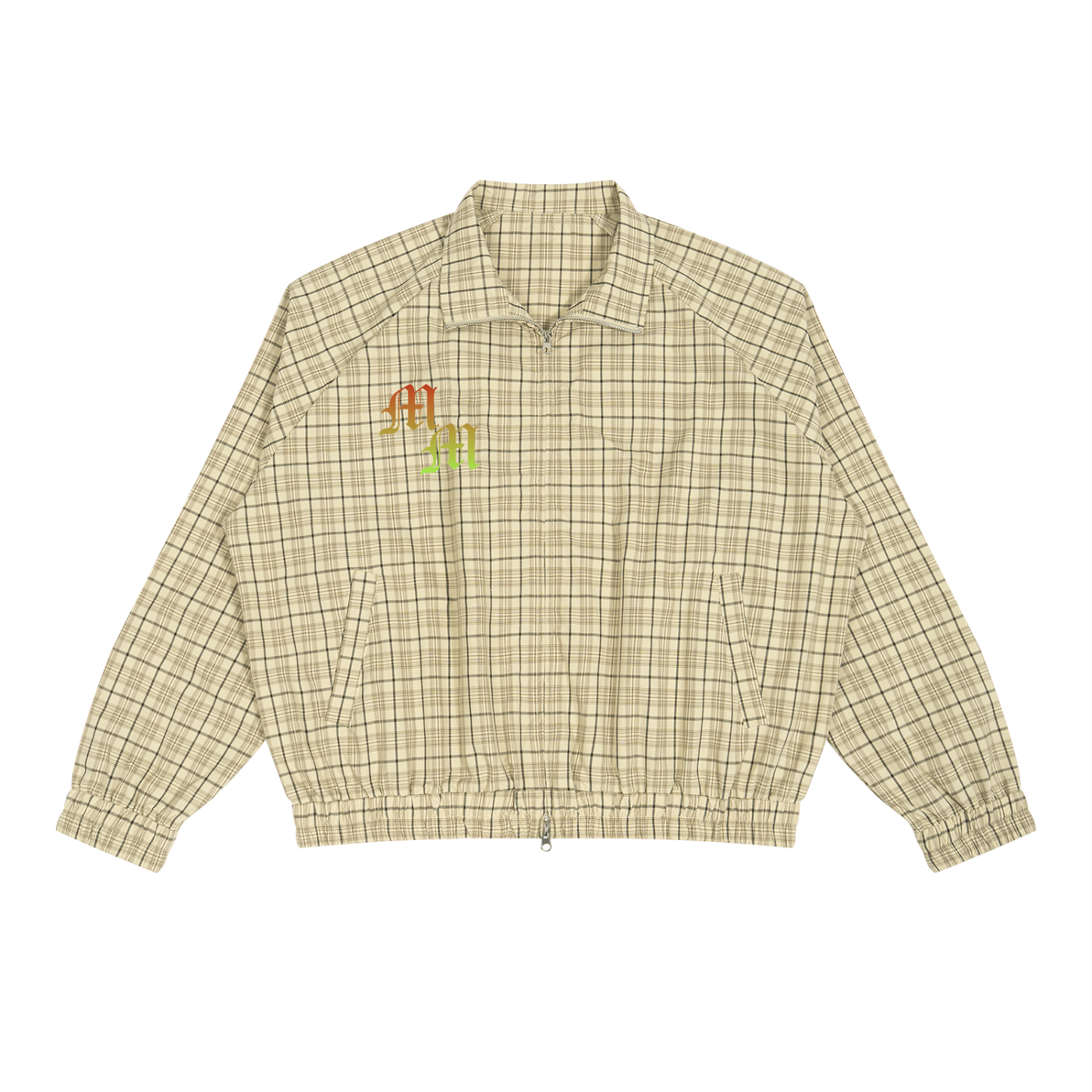 Unisex Plaid Full-Zip Track Jacket