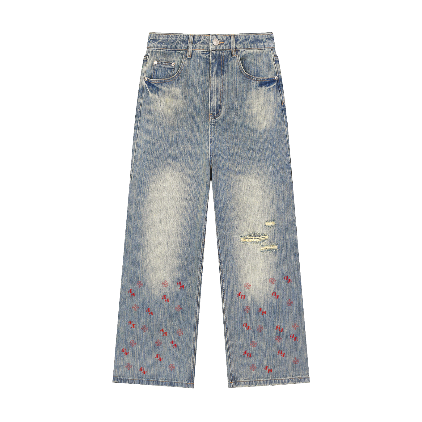 Millionaire Mindset Vintage Distressed Denim Jeans