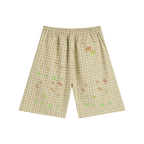 Unisex Plaid Wide Leg Shorts