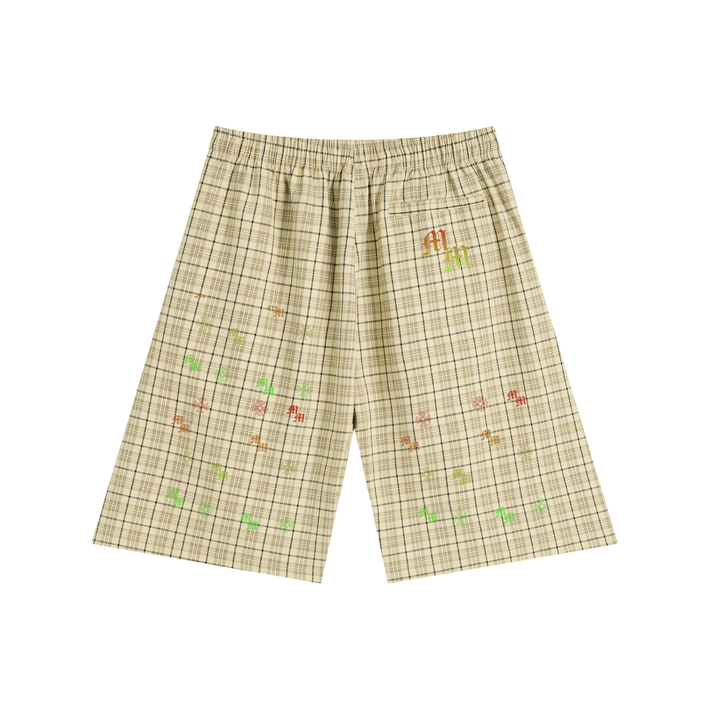 Unisex Plaid Wide Leg Shorts