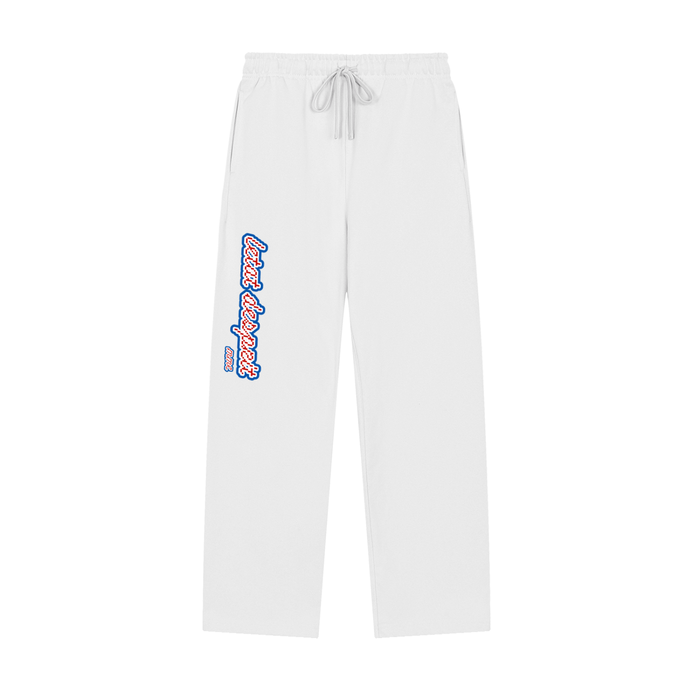 Solid Color Straight-Leg Sweatpants