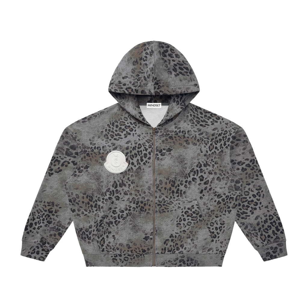 MME Leopard Zip Hoodie