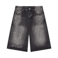 Men’s Vintage Wash Wide Leg Denim Shorts