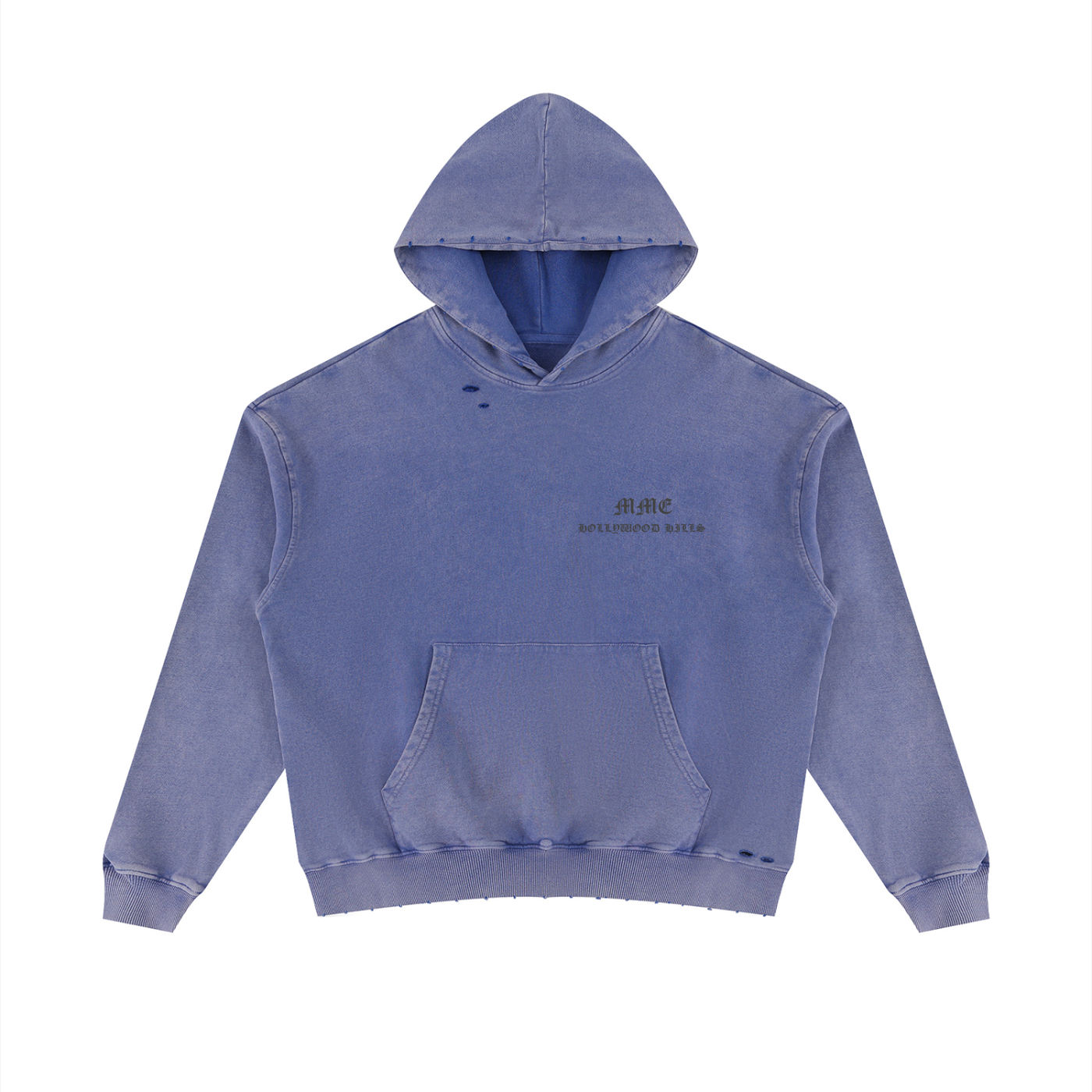 Unisex Mineral Wash Distressed Hoodie