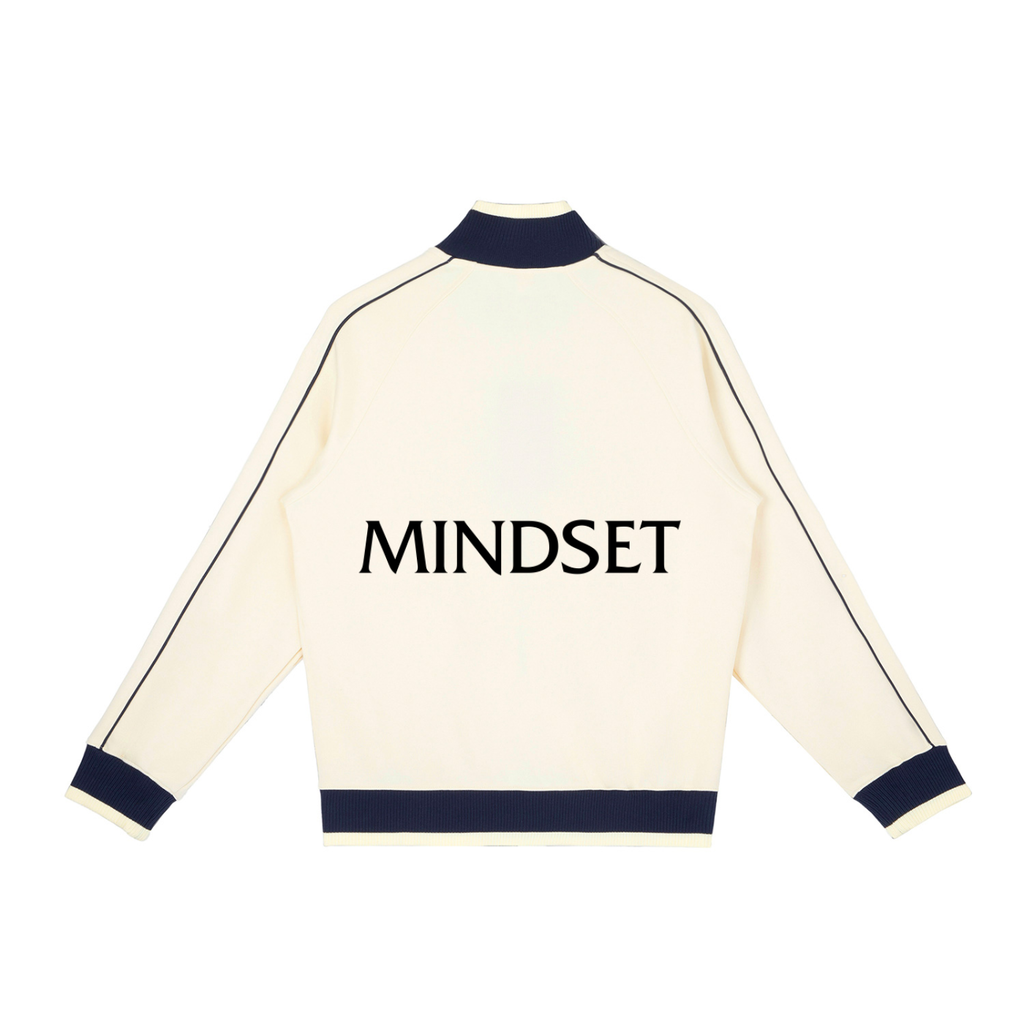 Color Block Raglan Sleeve Zip Track Jacket