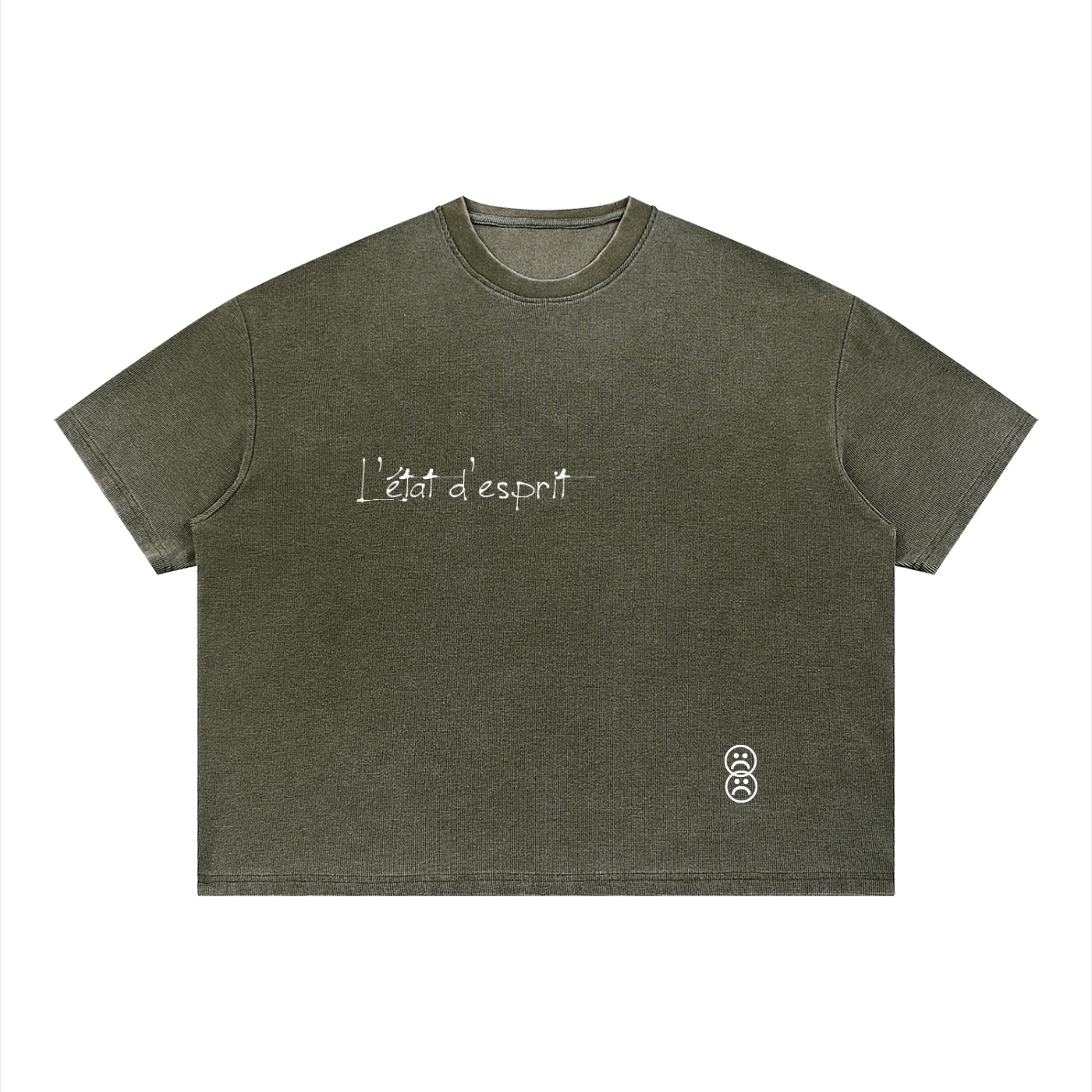 Unisex Vintage Wash Sunfade Boxy Waffle T-Shirt