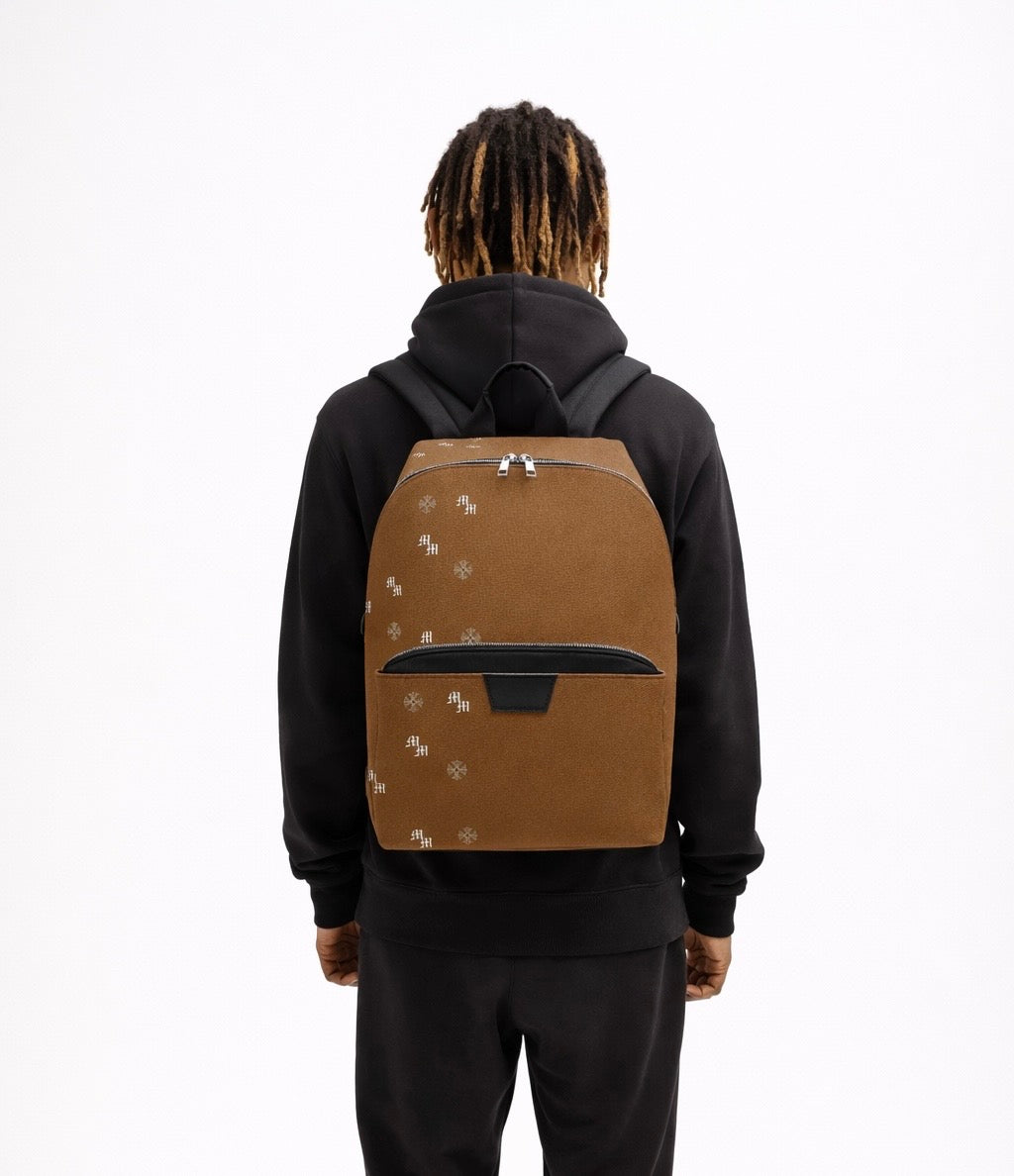 Millionaire Mindset Brown Monogram Backpack