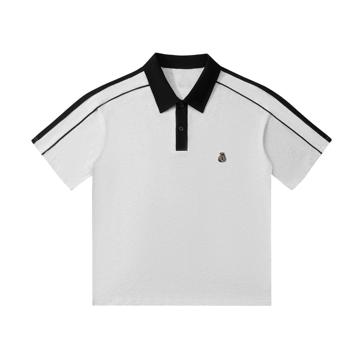 Contrast Collar Short-Sleeve Polo Shirt