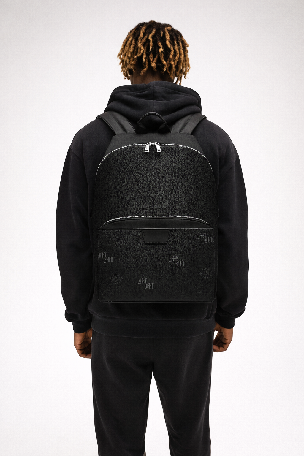 Millionaire Mindset Black Monogram Backpack