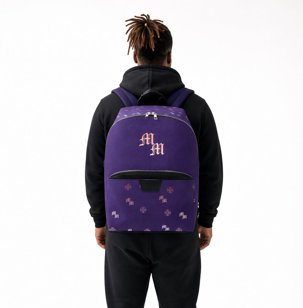 Millionaire Mindset Fireworks Leather Backpack