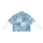 Unisex Vintage Wash Plaid Short Sleeve Shirt