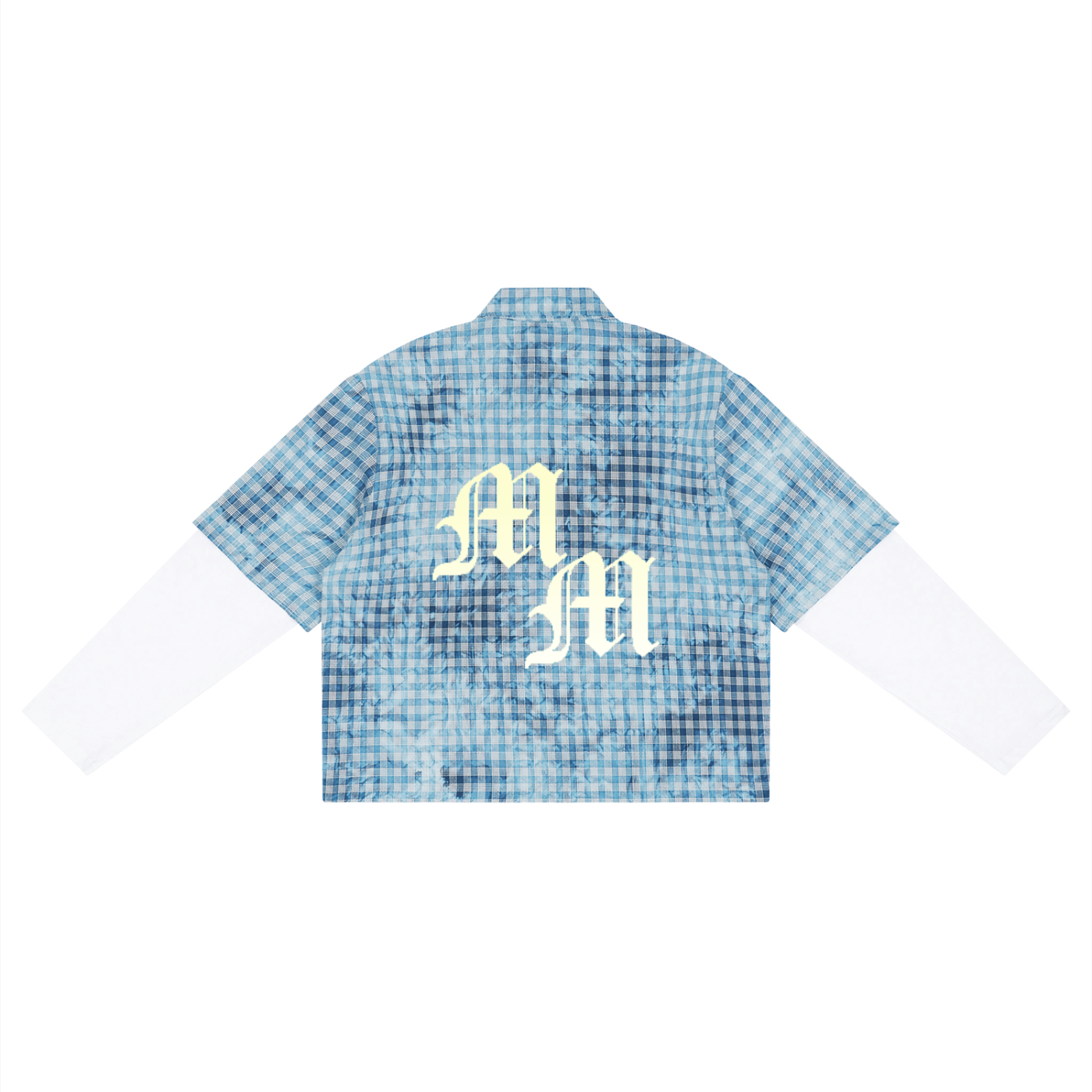 Unisex Vintage Wash Plaid Short Sleeve Shirt