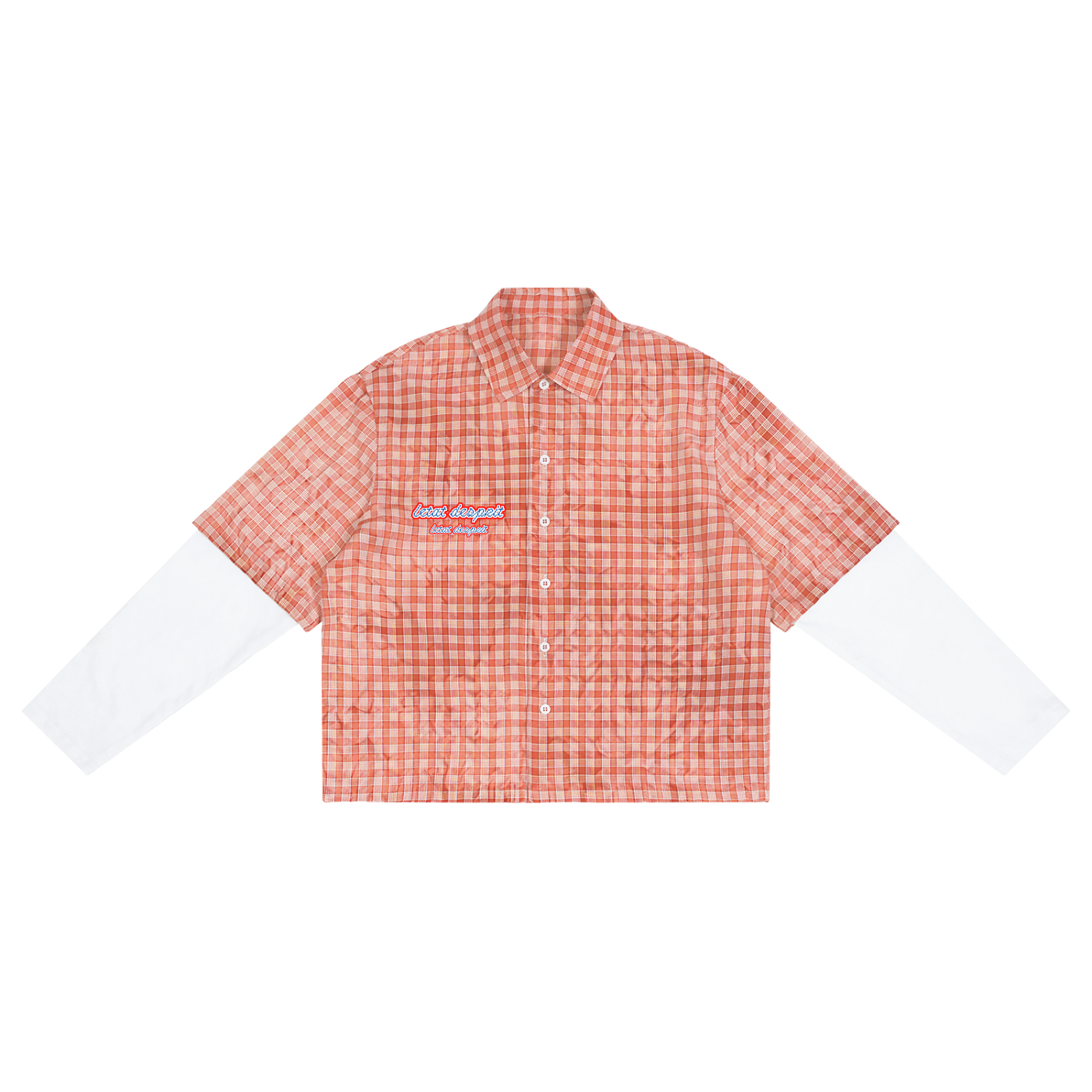 Unisex Vintage Wash Plaid Short Sleeve Shirt