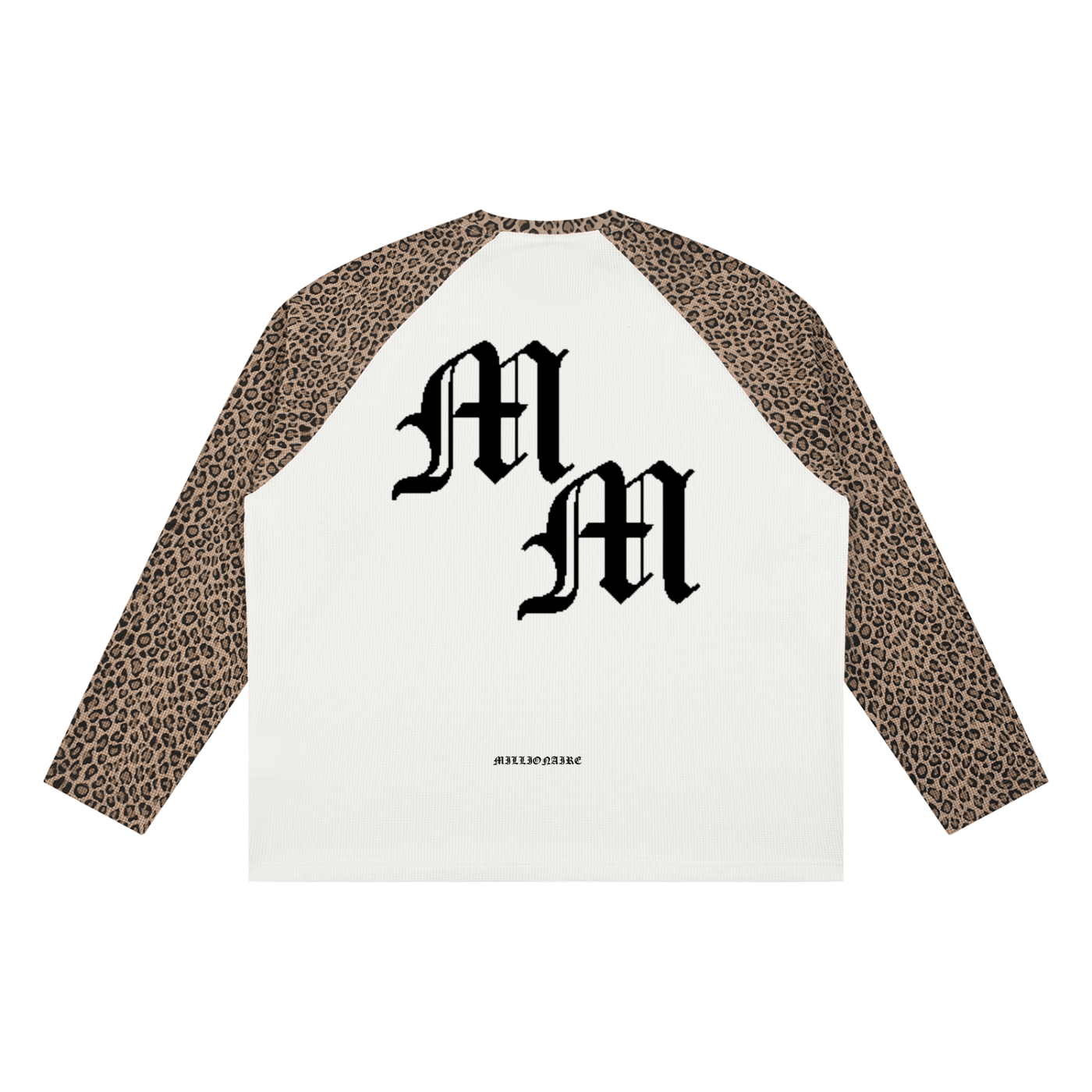Unisex Leopard Panel Raglan Sleeve T-Shirt