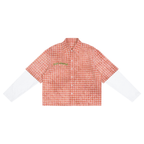 Unisex Vintage Wash Plaid Short Sleeve Shirt
