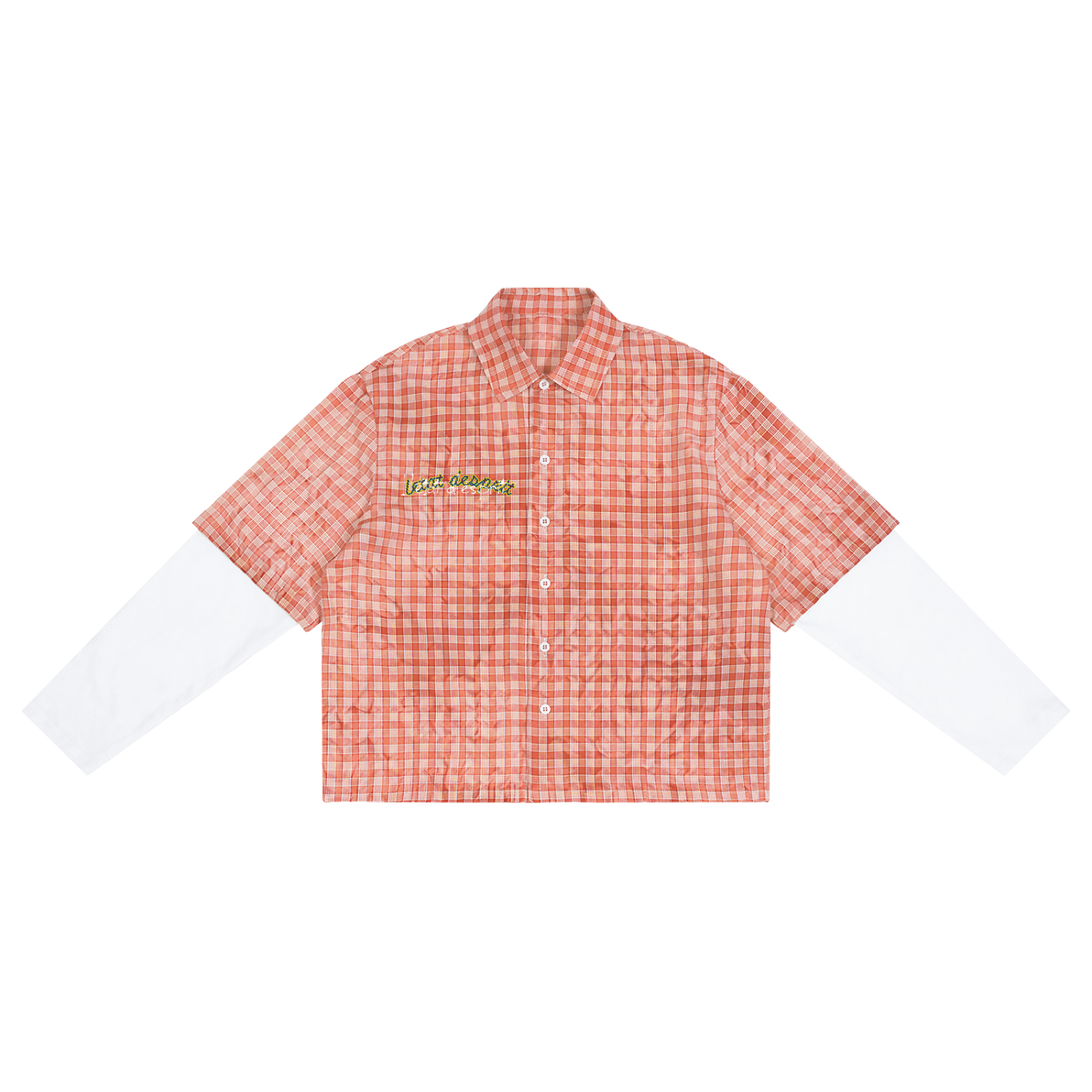 Unisex Vintage Wash Plaid Short Sleeve Shirt