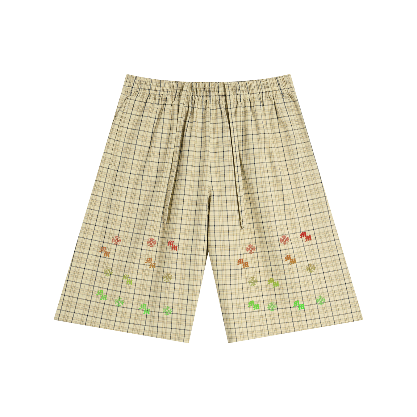 Unisex Plaid Wide Leg Shorts