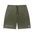 Unisex Vintage Wash Sunfade Waffle Raw Hem Shorts