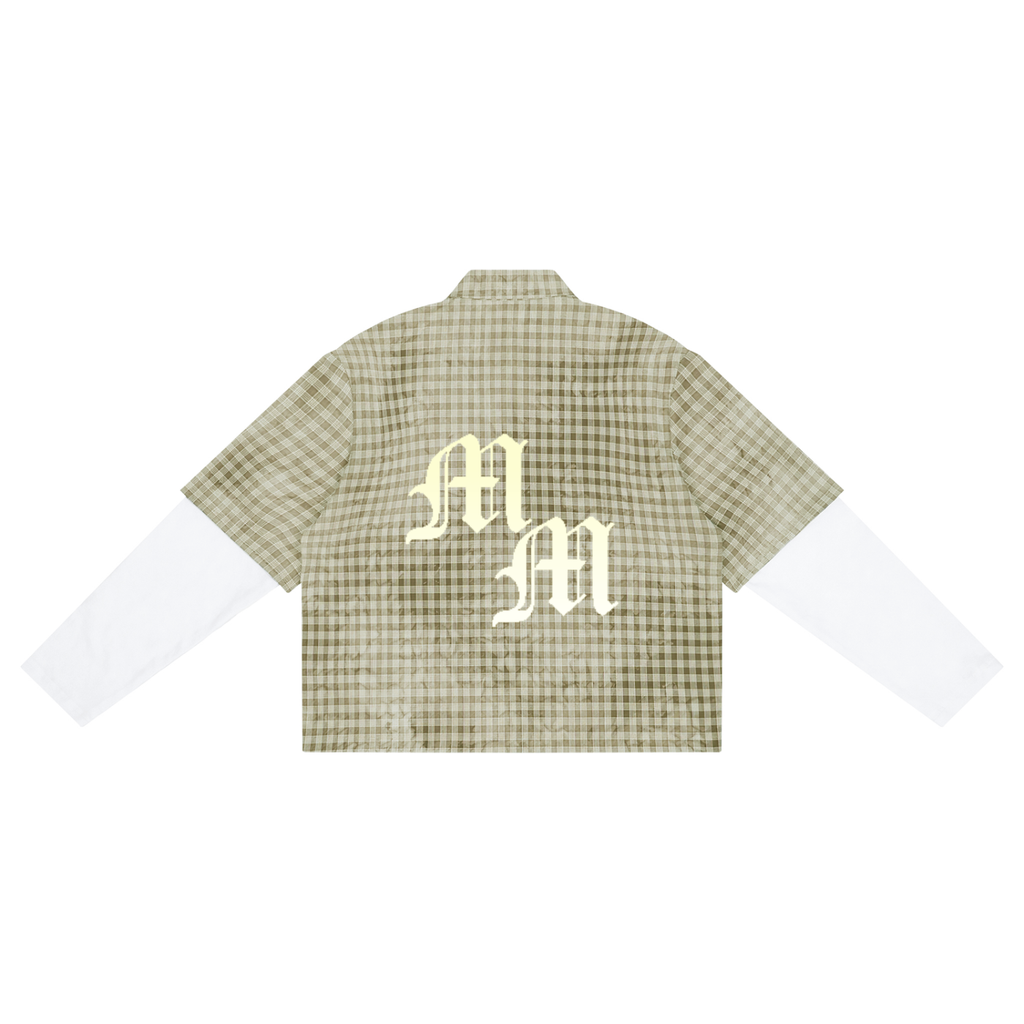 Unisex Vintage Wash Plaid Short Sleeve Shirt