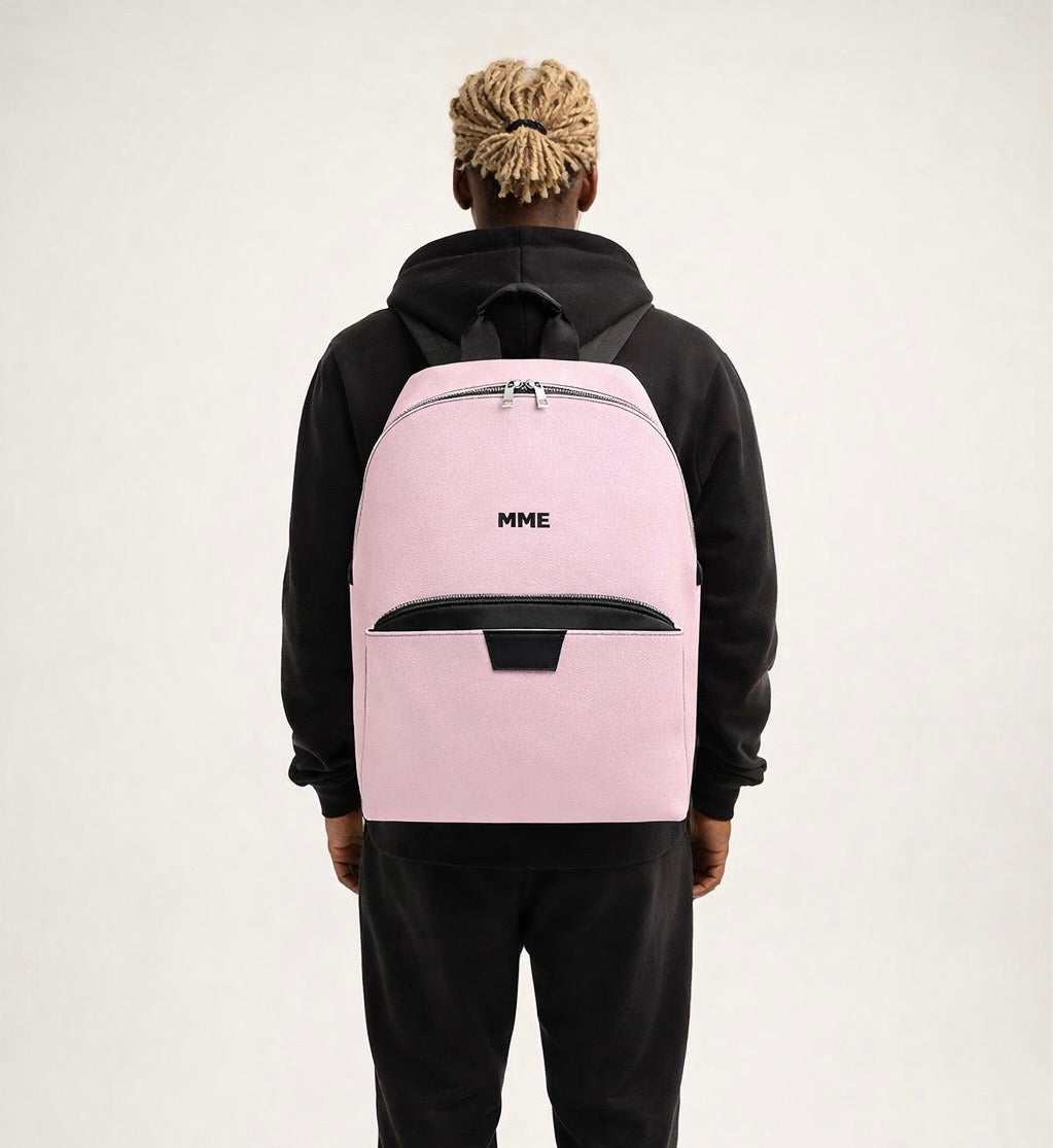 Millionaire Mindset Light Pink Leather MME Backpack