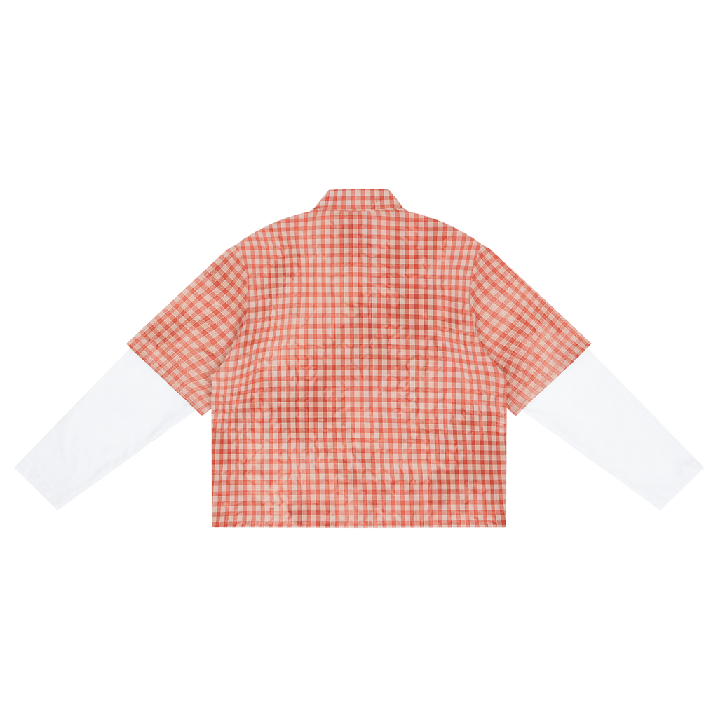 Unisex Vintage Wash Plaid Short Sleeve Shirt