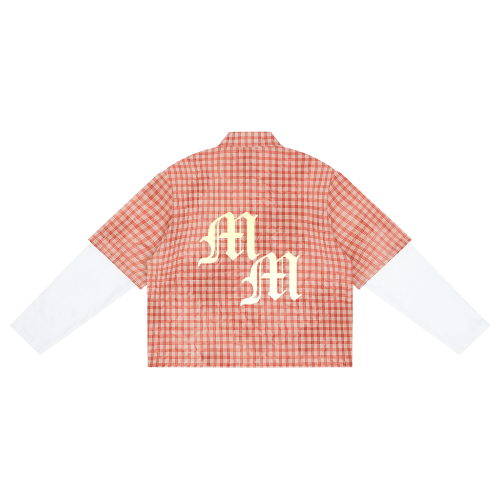 Unisex Vintage Wash Plaid Short Sleeve Shirt