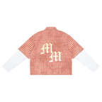 Unisex Vintage Wash Plaid Short Sleeve Shirt