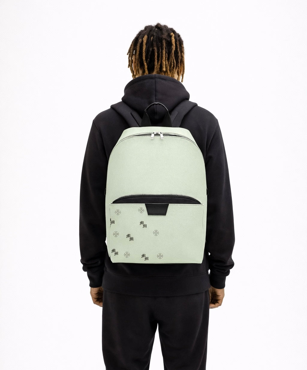 Millionaire Mindset Green Monogram Backpack