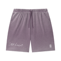 Unisex Vintage Wash Sunfade Waffle Raw Hem Shorts