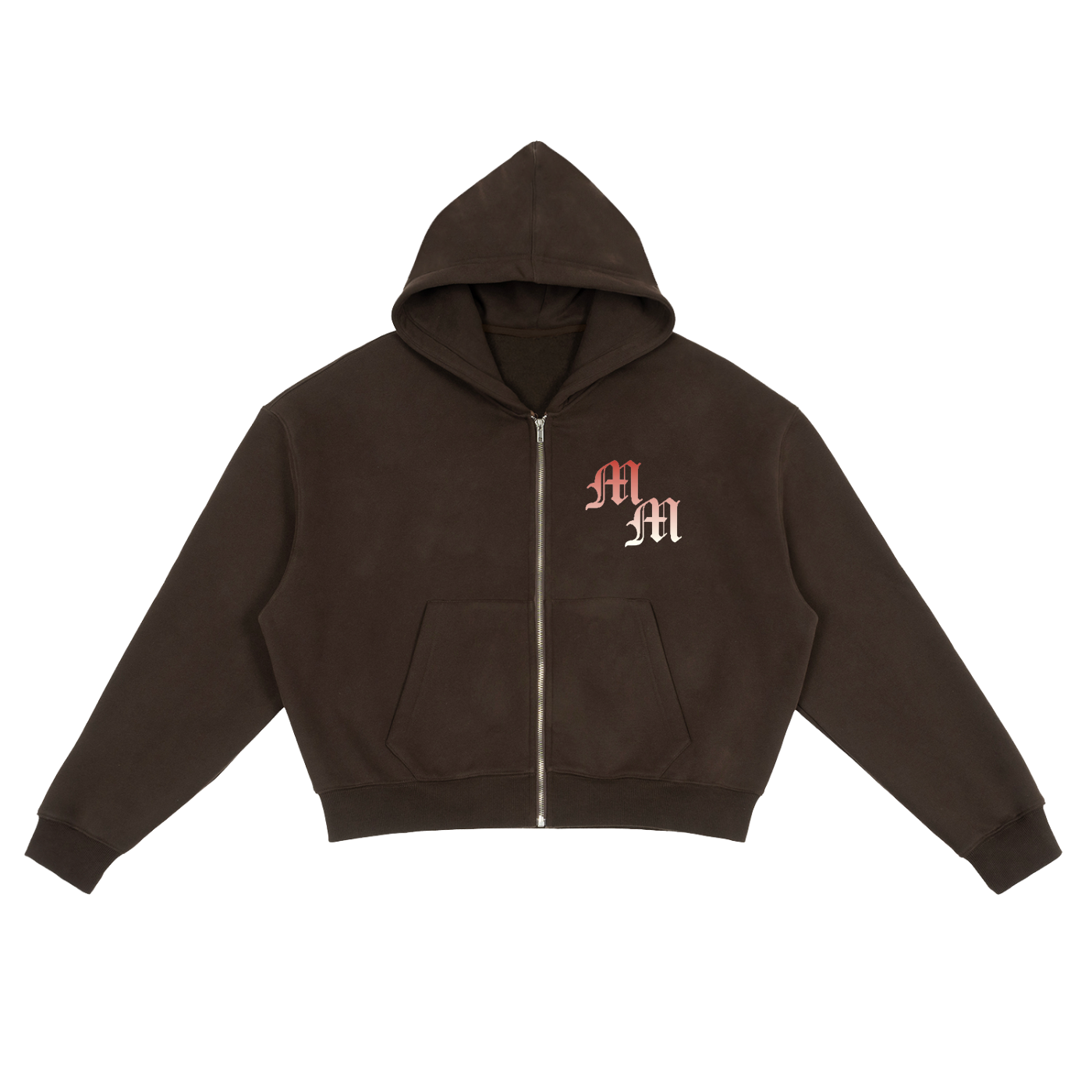 Millionaire Mindset MM Zip Hoodie - Brown