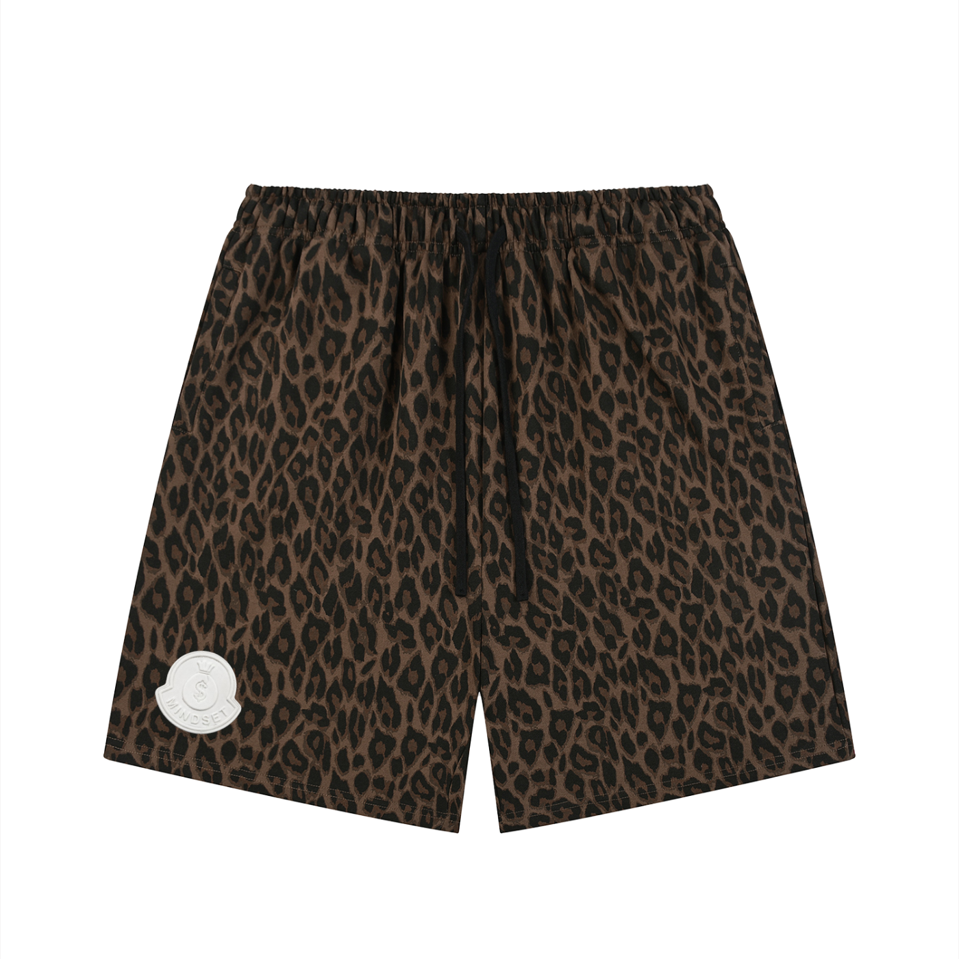 Unisex Heavyweight Leopard Drawstring Shorts