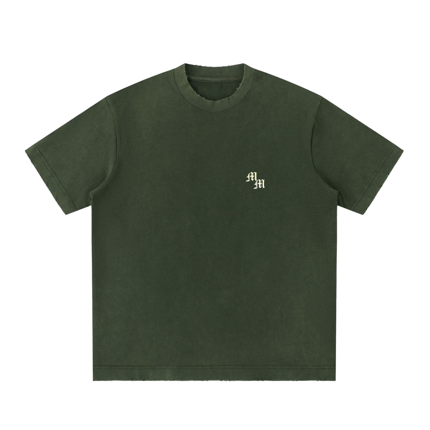 Heavyweight Vintage Washed Frayed T-Shirt