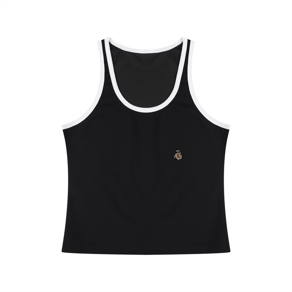 Women's Color Block Cropped Tank Top