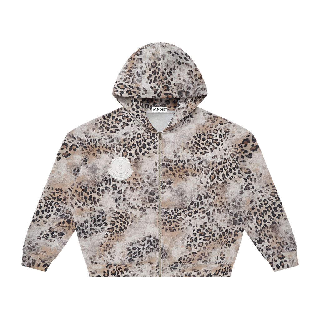 MME Leopard Zip Hoodie
