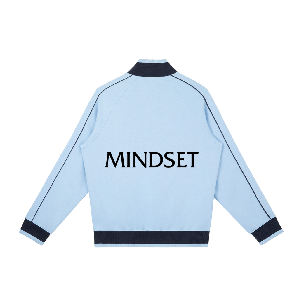 Color Block Raglan Sleeve Zip Track Jacket