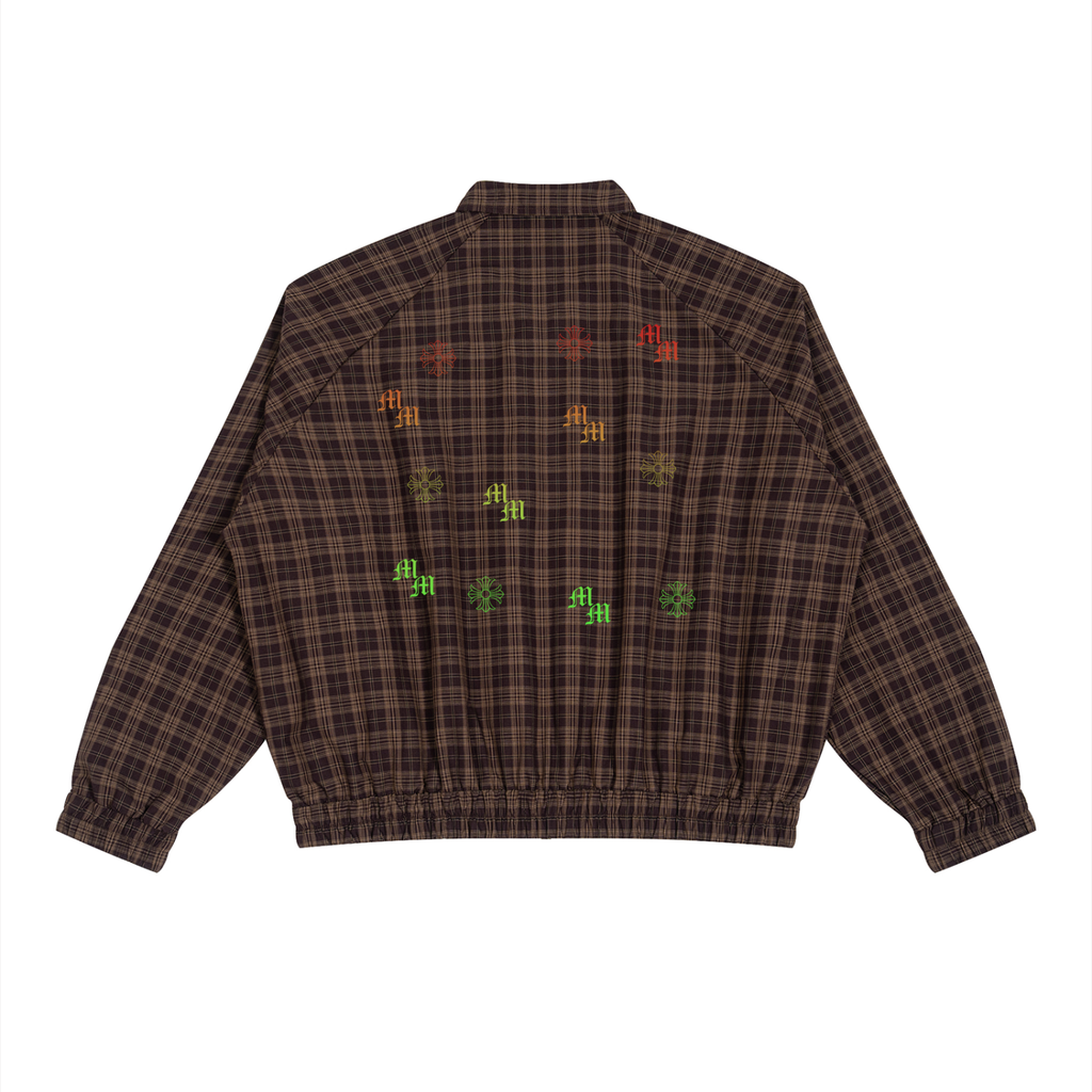 Unisex Plaid Full-Zip Track Jacket