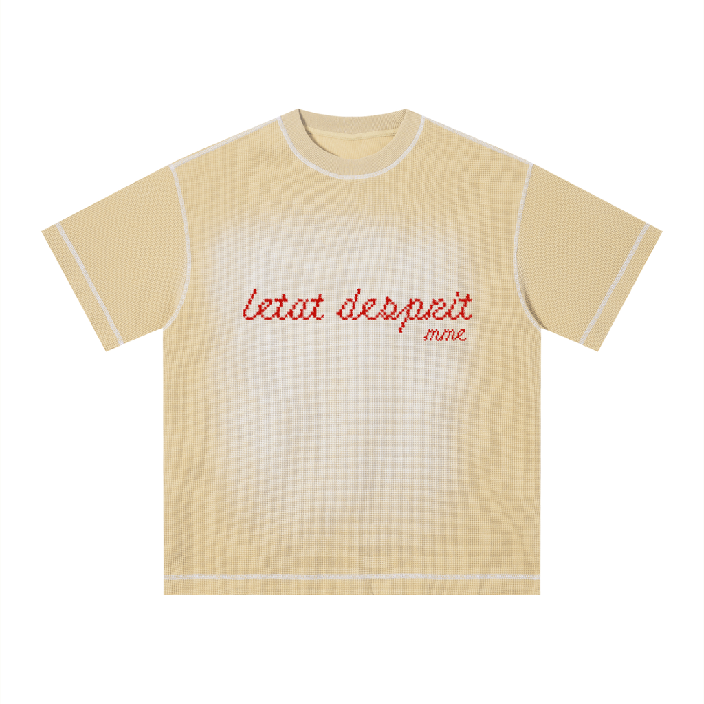 Unisex Sunfade Waffle Boxy T-Shirt