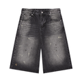 Men’s Vintage Wash Wide Leg Denim Shorts