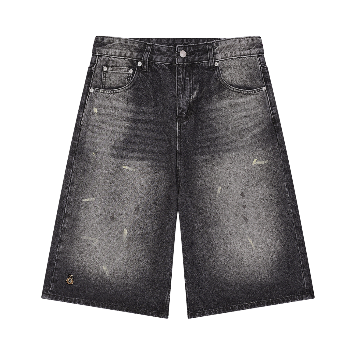 Men’s Vintage Wash Wide Leg Denim Shorts