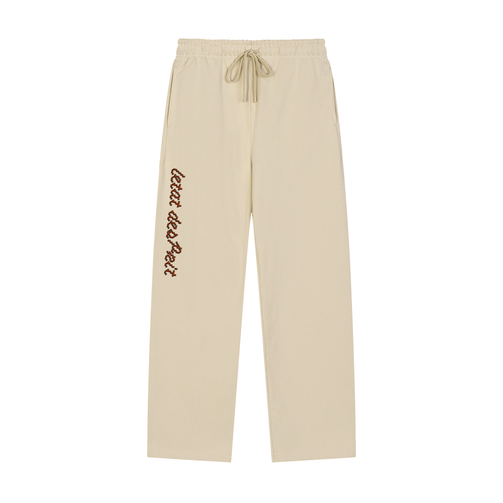 Solid Color Straight-Leg Sweatpants
