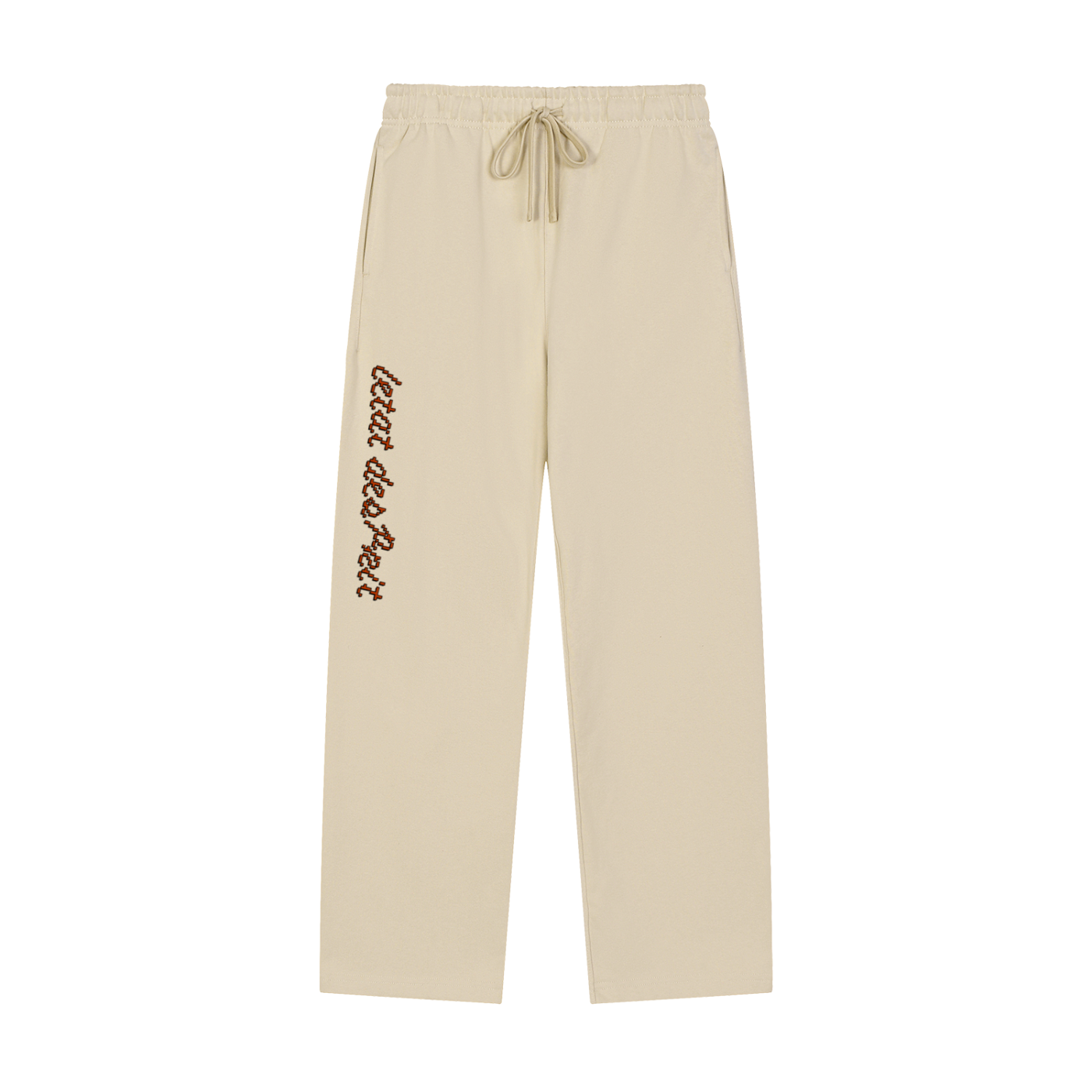 Solid Color Straight-Leg Sweatpants