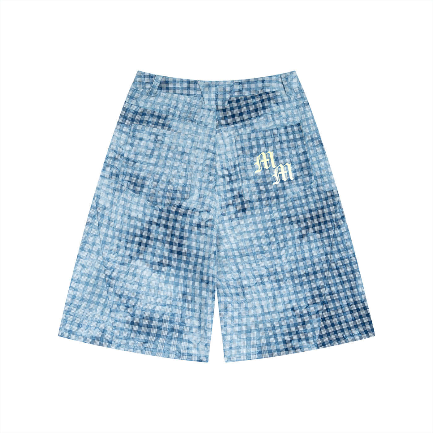 Unisex Vintage Wash Plaid Shorts